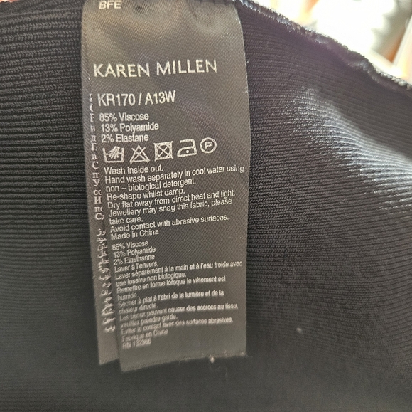 Karen Millen Bandage Bodycon Zebra Print Sleeveless Mini Dress Black Grey Size S - Picture 14 of 16